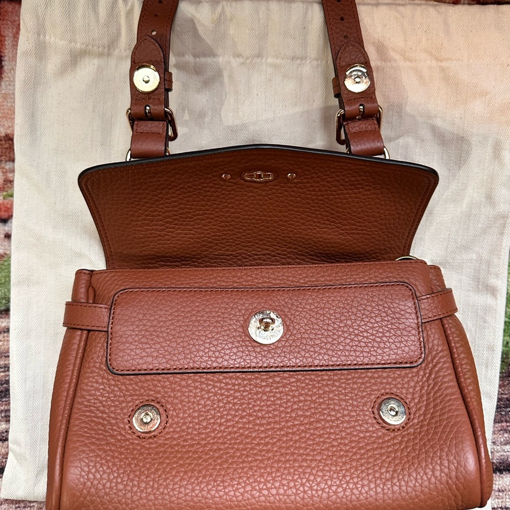 Mulberry Mini Alexa in heavy grain leather bag chestnut - Picture 6 of 16